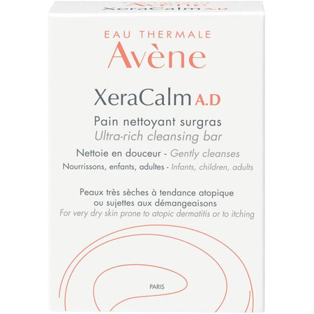 Avène XERACALM A.D PAIN NETTOYANT SURGRAS cube nettoyant ultra nourrissant 100 g