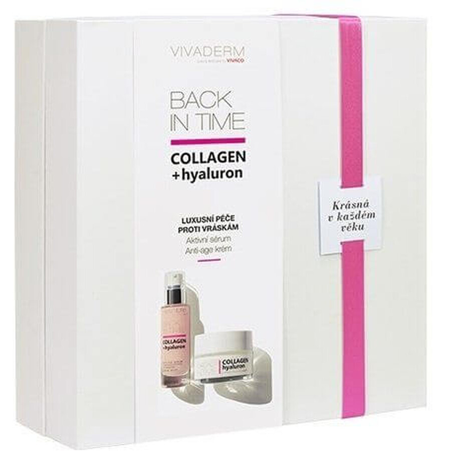 Vivaco VIivaderm VIivaderm Collagen Hyaluron luxury packaging of anti-aging cosmetics in a paper box