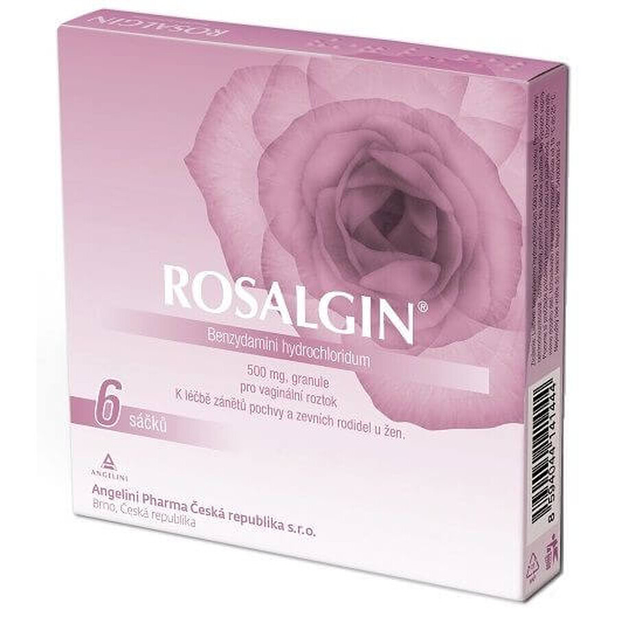 Rosalgin gránulos para solución vaginal 6 x 500 mg