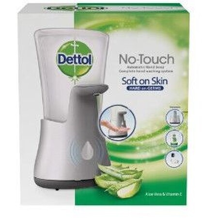 Dettol Jabón Dispensador sin tacto + Aloe Vera y Vitamina E 250 ml