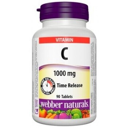 Webber Naturals Vitamina C cu eliberare prelungită 1000 mg 90 comprimate