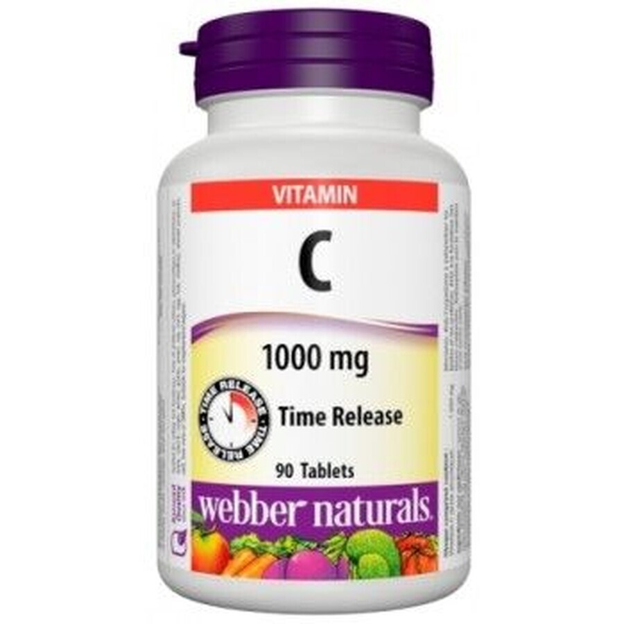 Webber Naturals Vitamina C cu eliberare prelungită 1000 mg 90 comprimate