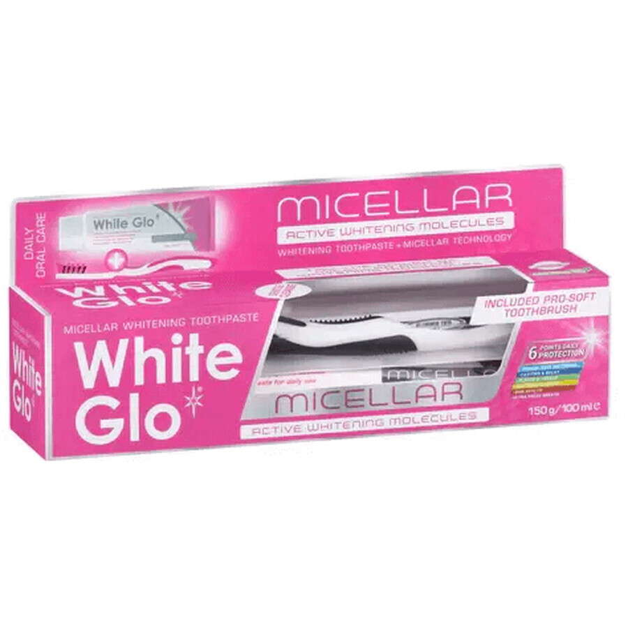 White Glo Pasta dentífrica micelar blanqueadora 150 g