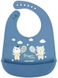 Canpol babies Bonjour Paris Bavaglino in silicone con tasca blu