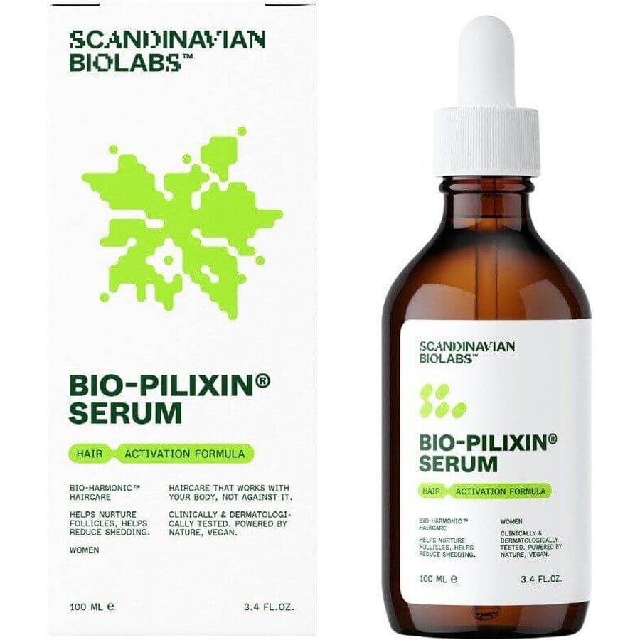 Scandinavian Biolabs® Bio-Pilixin® Ser de activare pentru încetinirea căderii părului și promovarea creșterii părului pentru femei 100 ml