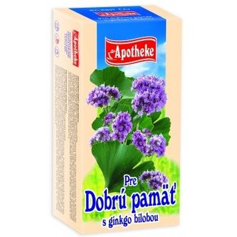 Apotheke Té para una buena memoria Ginkgo Biloba bolsitas de té 20 x 1,5 g