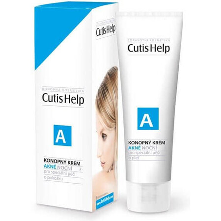 CutisHelp ACNE Crema de noche para el acné de cáñamo 30 ml