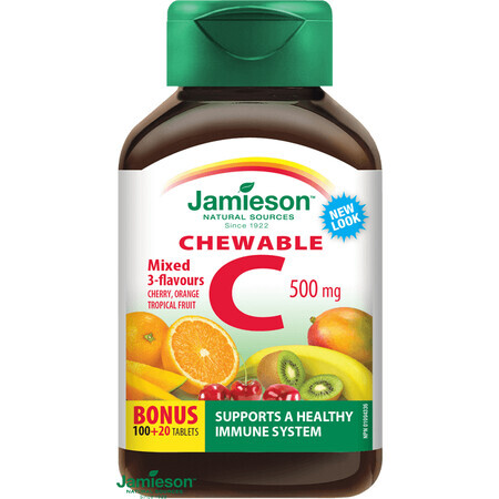 Jamieson Vitamina C 500 mg Mezcla de sabores 120 comprimidos