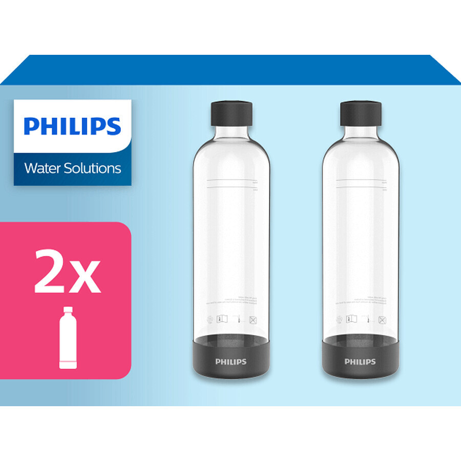 Philips Aquashield Bouteille de gazéification ADD911BK/10 2 pcs