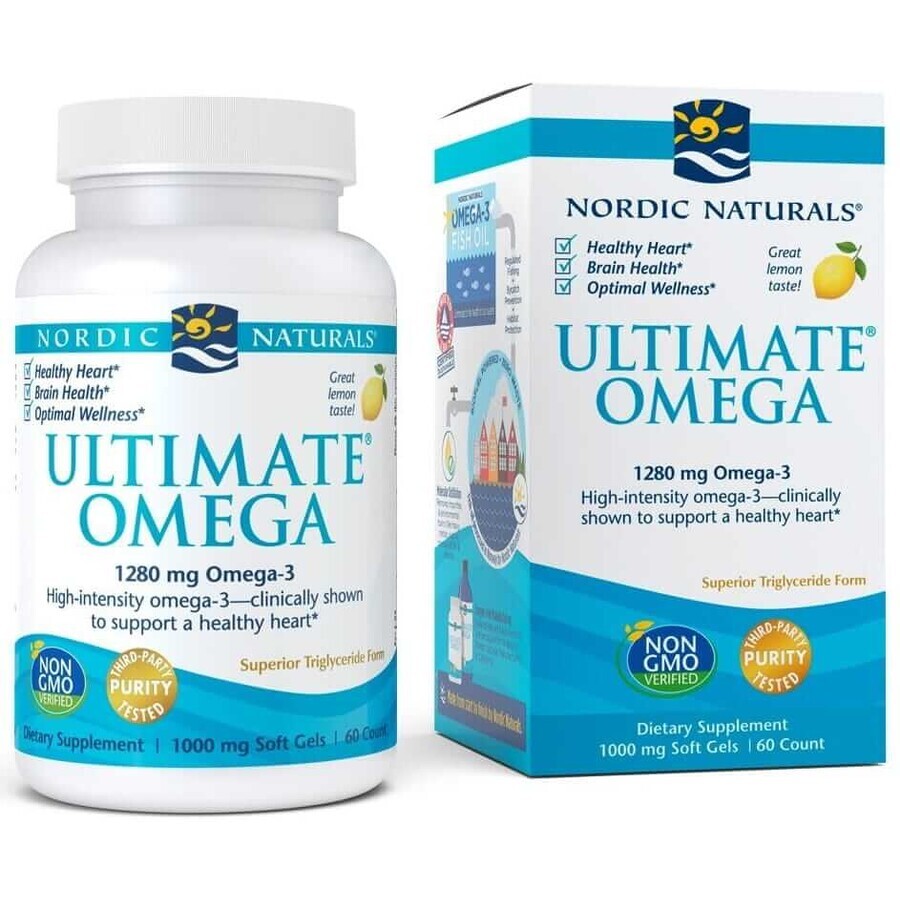 Ultimate Omega 1280 mg, limón 60 cápsulas Nordic Naturals