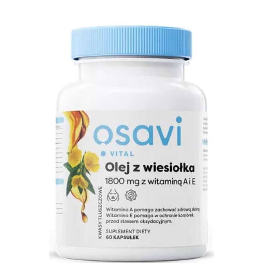 Aceite de onagra con vitaminas A y E 60 cápsulas Osavi