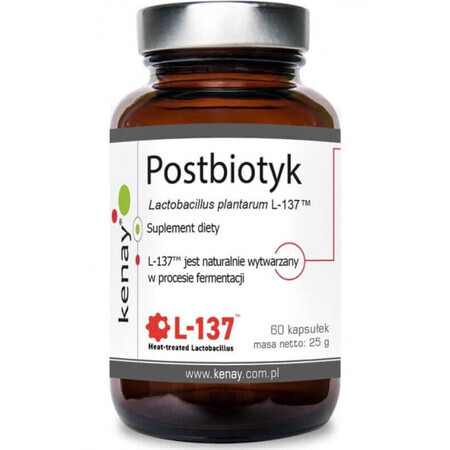 Postbiótico Lactobacillus plantarum L-137, 60 cápsulas Kenay