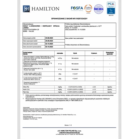 Postbiótico Lactobacillus plantarum L-137, 60 cápsulas Kenay