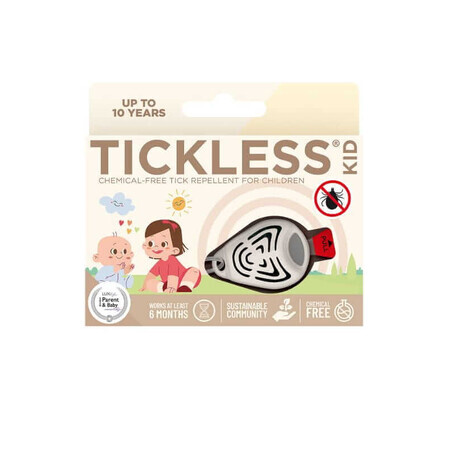 TICKLESS KID BEIGE Protection à ultrasons contre les tiques pour les enfants