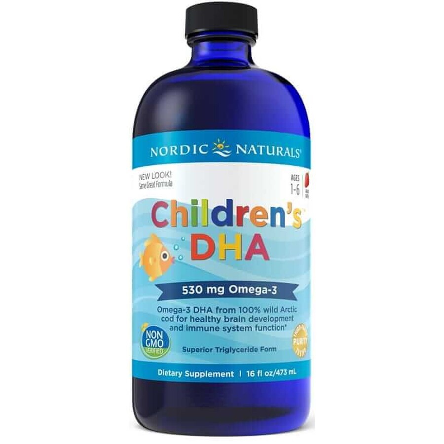 Nordic Naturals DHA pour enfants 530 mg fraise 473 ml