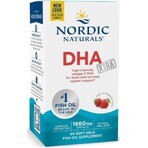 DHA ácido Xtra 1660 mg, fresa, 60 cápsulas Nordic Naturals