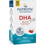 DHA ácido Xtra 1660 mg, fresa, 60 cápsulas Nordic Naturals