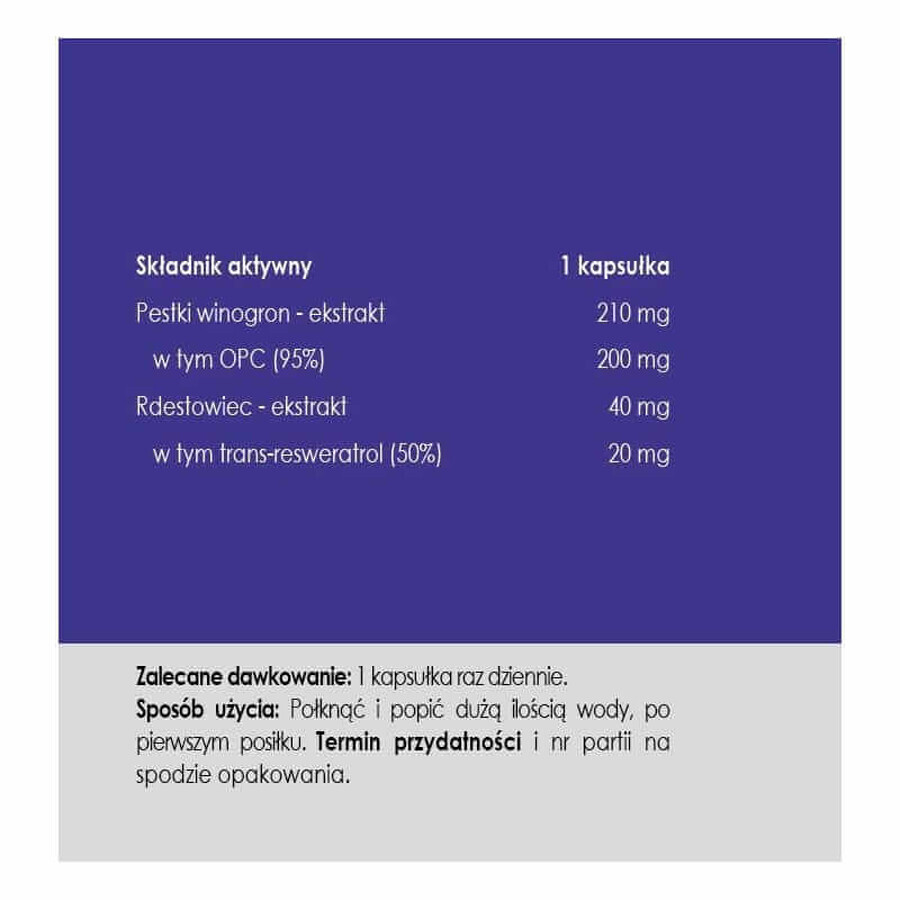 OPC + Panaseus resveratrol (430mg) 50 gélules