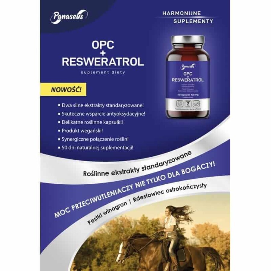 OPC + Panaseus resveratrol (430mg) 50 gélules