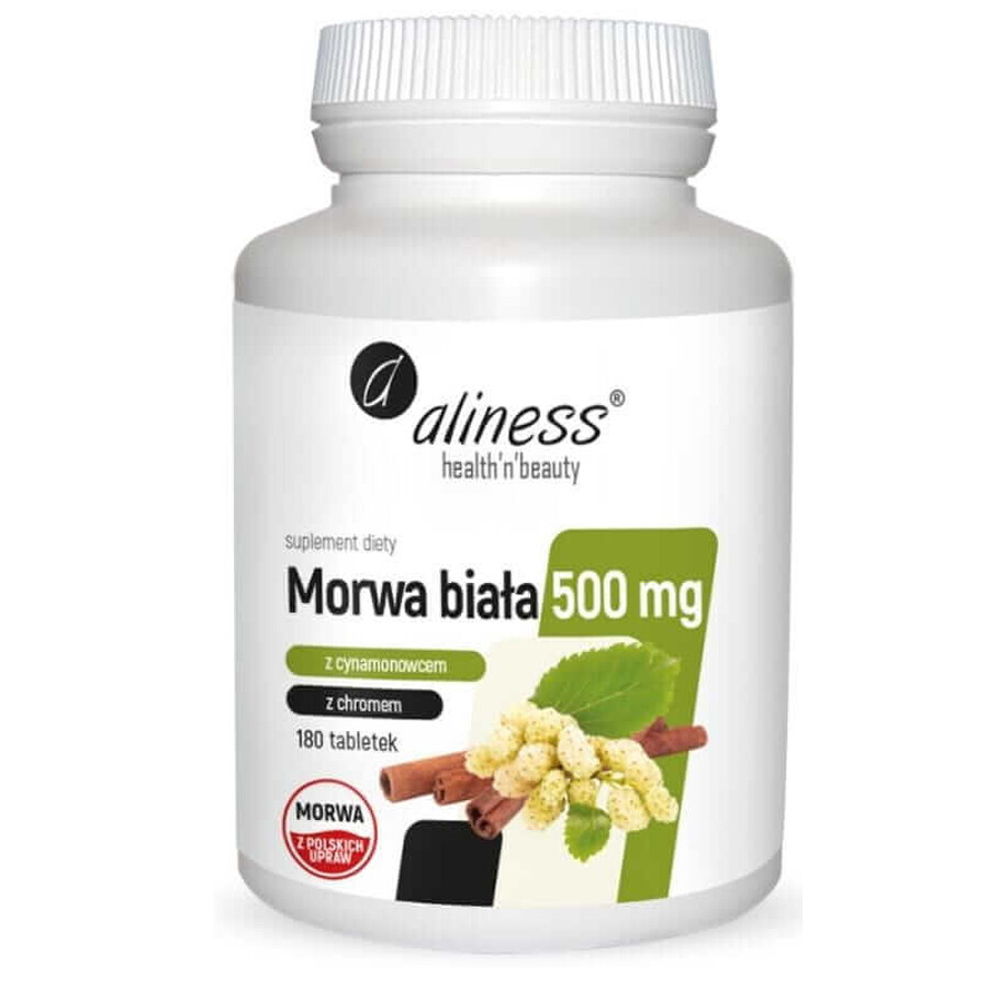 Moras Blancas con Canela y Cromo 500 mg 180 comprimidos Aliness