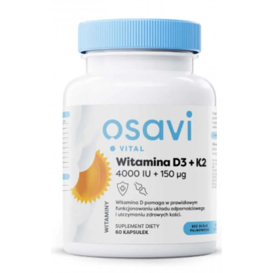Osavi Vitamine D3 4000UI + K2 150mcg - 60 gélules