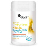 Magnesium citrate anhydrous 100% with B6 (P-5-P) powder 250g Aliness