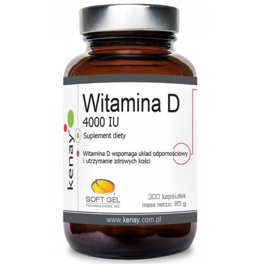 Vitamina D3 4000 UI 300 cápsulas Kenay