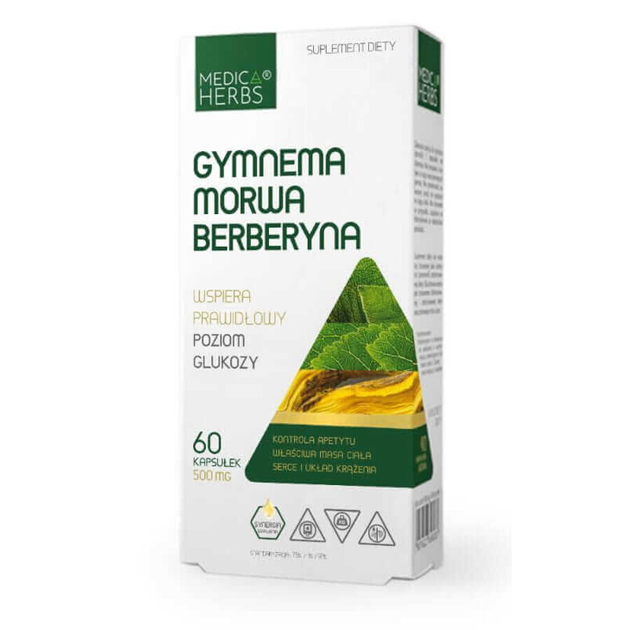 Gymnema, Gelso, Berberina 60 capsule Erbe Medica