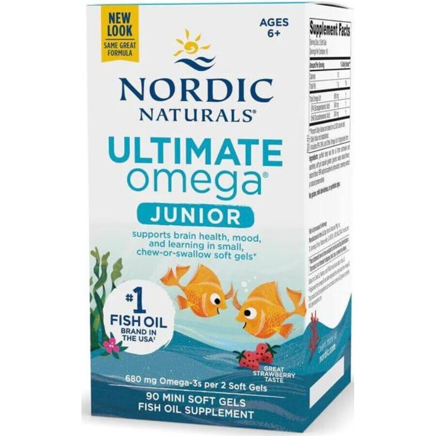 Ultimate Omega Junior 680 mg alla fragola (90 capsule) Nordic Naturals