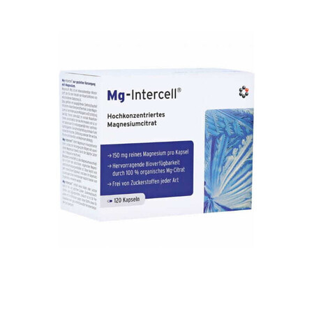 Mg Intercell Citrato de magnesio 120 cápsulas, Intercell