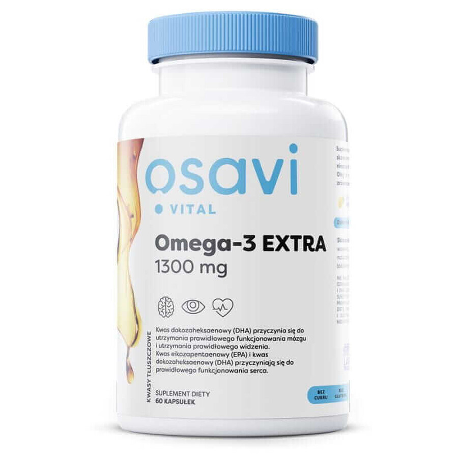 Osavi Omega-3 EXTRA, 1300 mg citroen 60 capsules