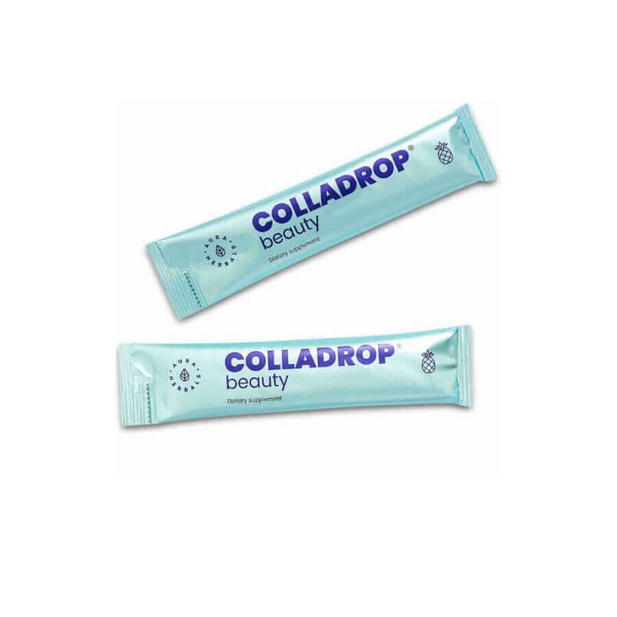 Colladrop Beauty 10000 mg colagen marin HMG ananas 30 pliculețe Aura Herbals