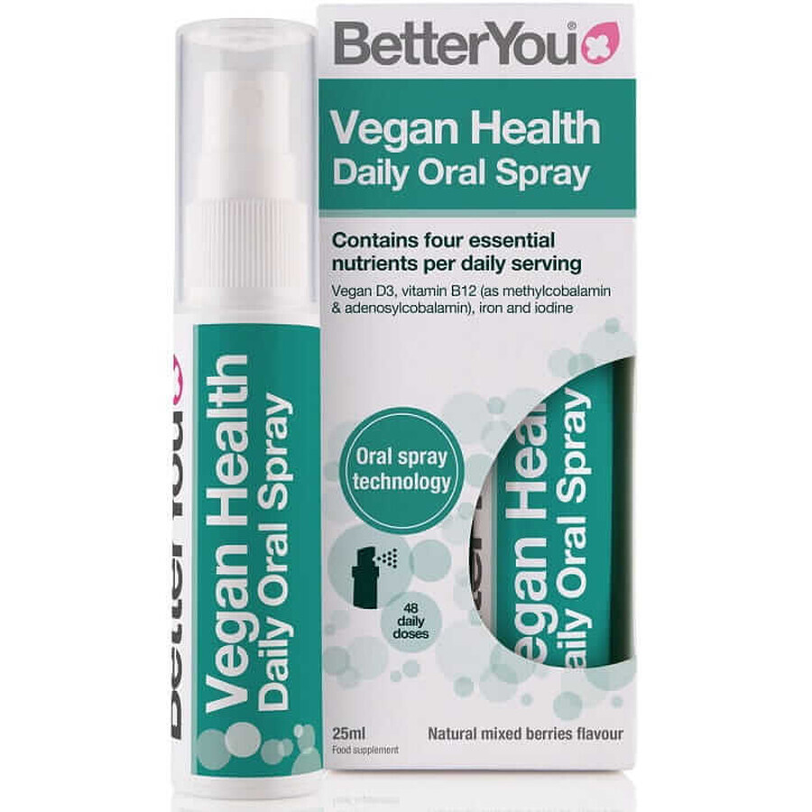 BetterYou Vegan Health Spray ( vit. D, vit. B12, ijzer, jodium ) 25ml