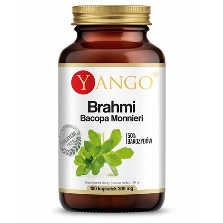 Brahmi (Bacopa Monnieri) extracto 50% bacoside 100 cápsulas YANGO