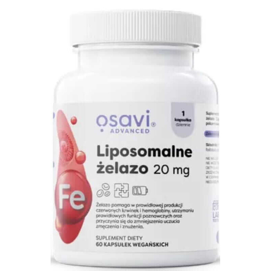 Osavi Hierro liposomal 20 mg - 60 cápsulas vegetales