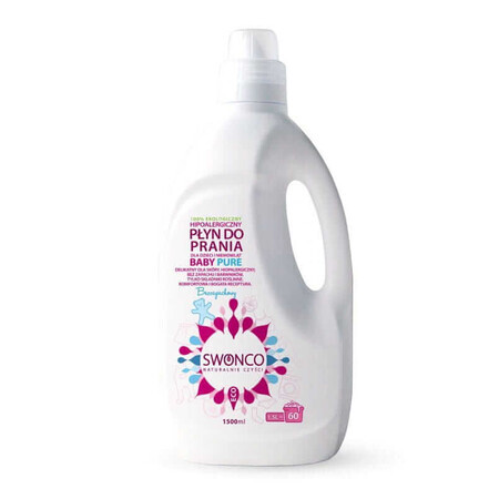 Lichid de spălat hipoalergenic fără parfum Baby Pure, 1500ml, Swonco