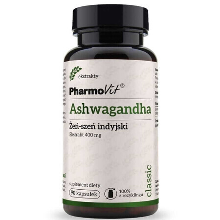 Indian Ashwagandha Ginseng 400 mg (90 capsules) Pharmovit Classic