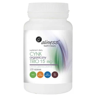 Zinc Orgánico - TRIO - 15mg - 100 tabs Aliness