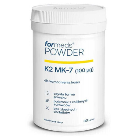 POWDER K2 MK-7 MK-7 100mcg (30 porciones) - Vitamina K2 MK7 Formeds