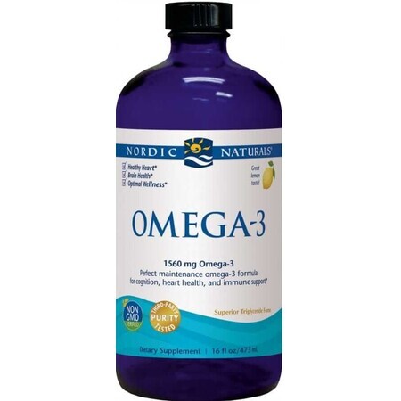 Nordic Naturals Omega-3 1560 mg EPA/DHA de peces de aguas profundas limón 473 ml