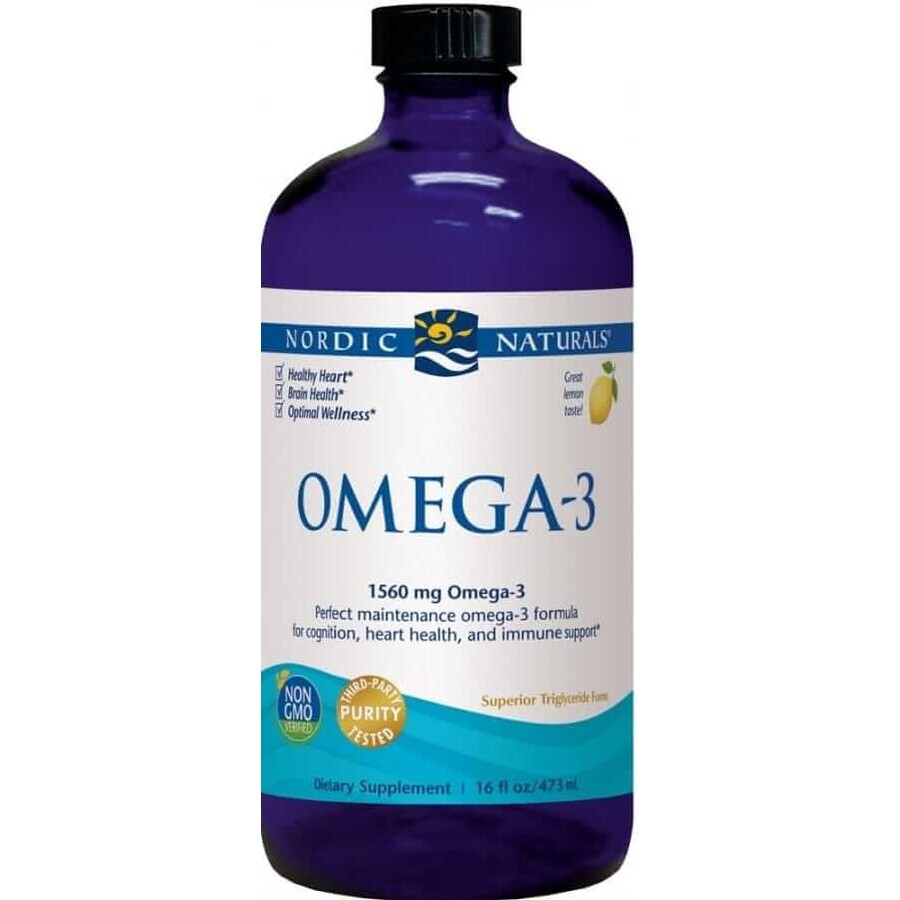 Nordic Naturals Omega-3 1560 mg EPA/DHA de peces de aguas profundas limón 473 ml