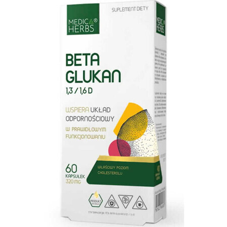 Beta Glucano 1,3/1,6D 320mg 60 capsule Erbe Medica