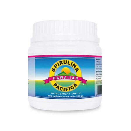 Spirulina Pacifica Hawaiian 600 tablets 500mg, CyanoTech