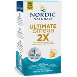 Ultimate Omega 2X, 2150mg limón - 120 cápsulas moi Nordic Naturals