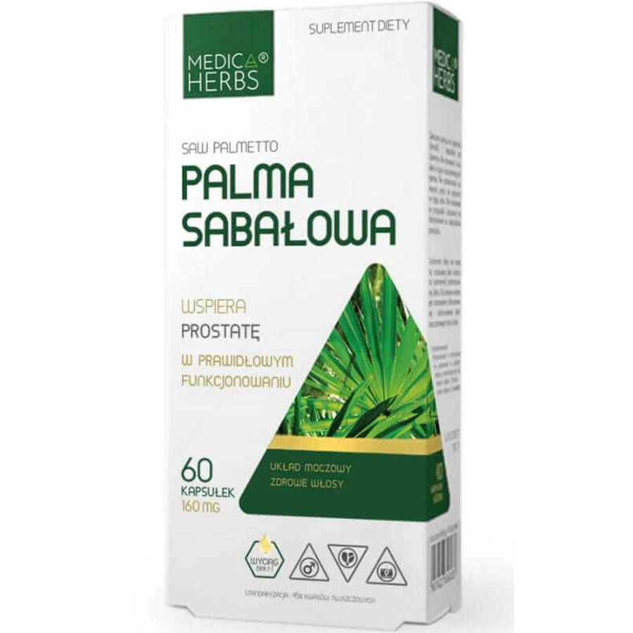 Palma sabal 160mg 60 cápsulas Medica Herbs