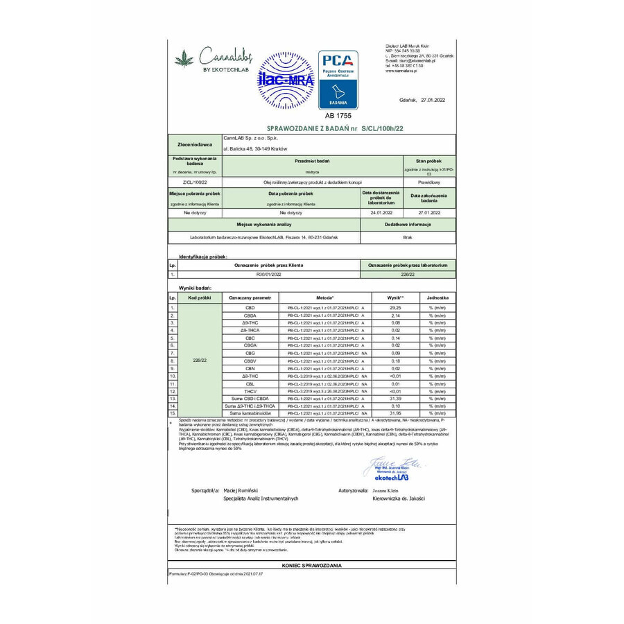 Ulei de cânepă RAW 30% 3000mg 10ml CBDmed