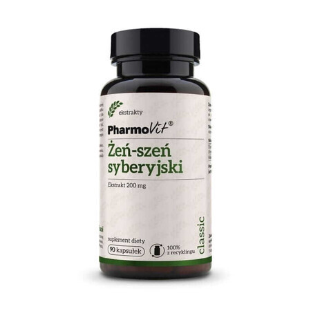 Extracto de ginseng siberiano 200 mg (90 cápsulas) Pharmovit Classic