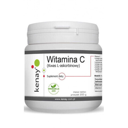 Vitamina C Acido L-ascorbico (200 g di polvere) Kenay