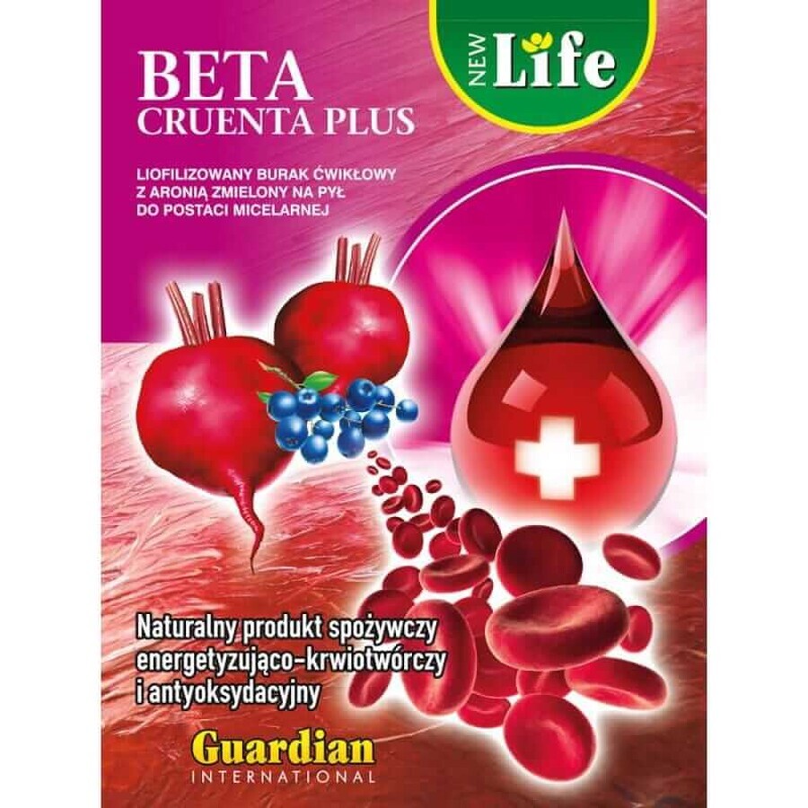 Sfeclă liofilizată și micelizată cu Chokeberry - Beta Cruenta Plus 500g - carton, Guardian International