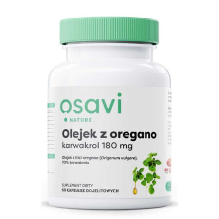 Oregano Oil Carvacrol 180mg 60 capsules Osavi